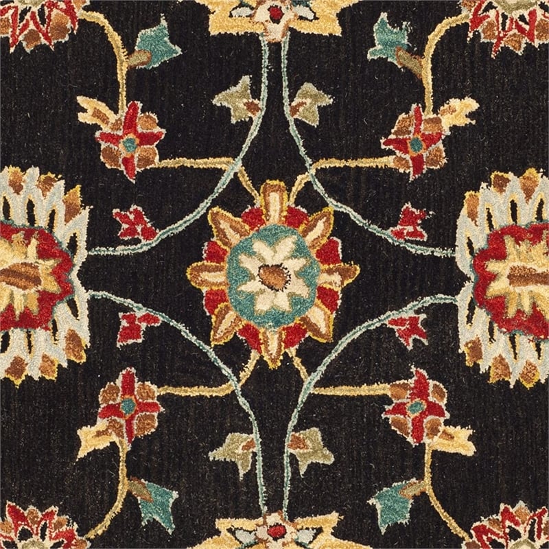 Safavieh Anatolia Black Traditional Rug - Round 6'