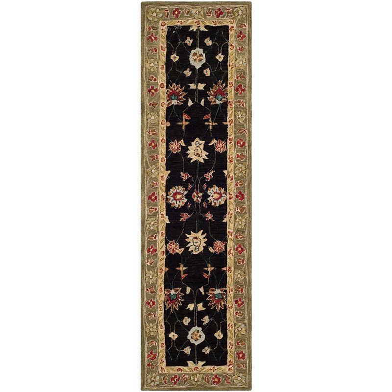 Safavieh Anatolia Black Traditional Rug - Runner 2'3