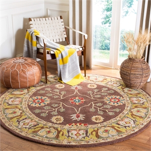 Safavieh Anatolia Brown Traditional Rug - Round 6'