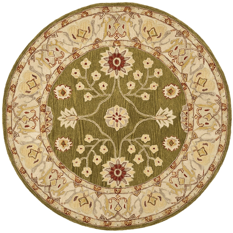 Safavieh Anatolia Moss Traditional Rug - Round 6'