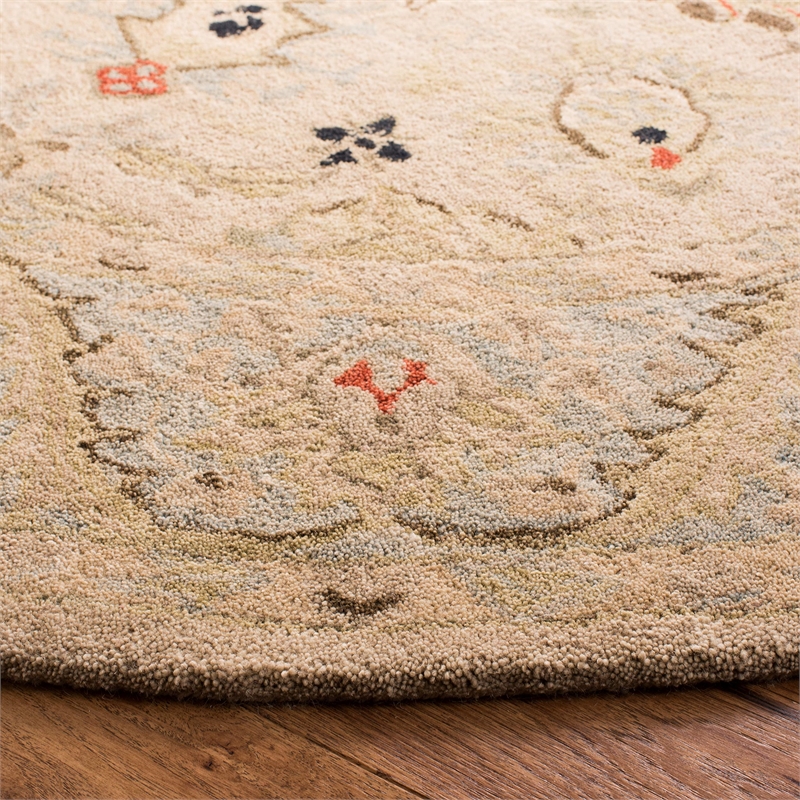 Safavieh Anatolia Natural Traditional Rug - Round 6'