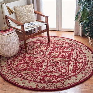 Safavieh Anatolia Red Traditional Rug - Round 6'