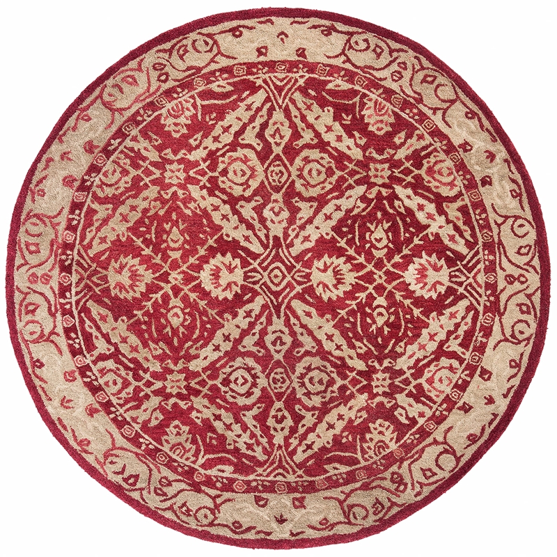Safavieh Anatolia Red Traditional Rug - Round 6'