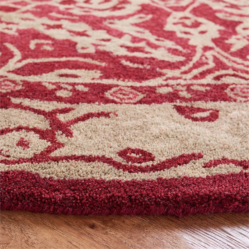 Safavieh Anatolia Red Traditional Rug - Round 6'