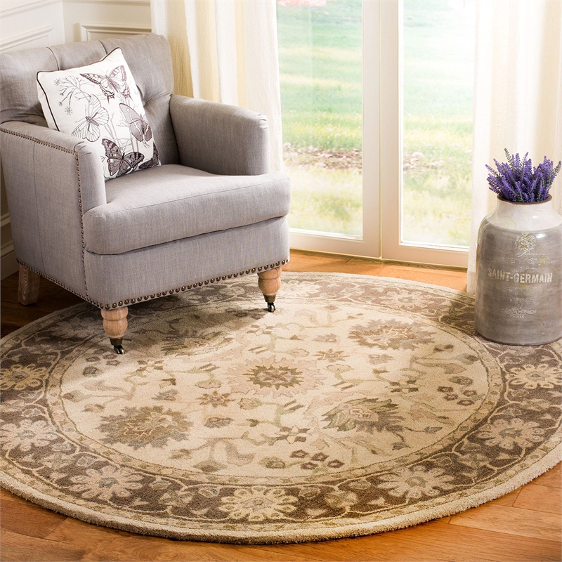 Safavieh Anatolia Light Grey Traditional Rug - Round 6'