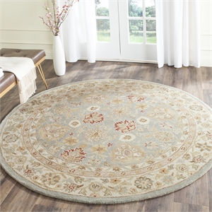Safavieh Antiquity Grey Blue Traditional Rug - Round 3'6&quot