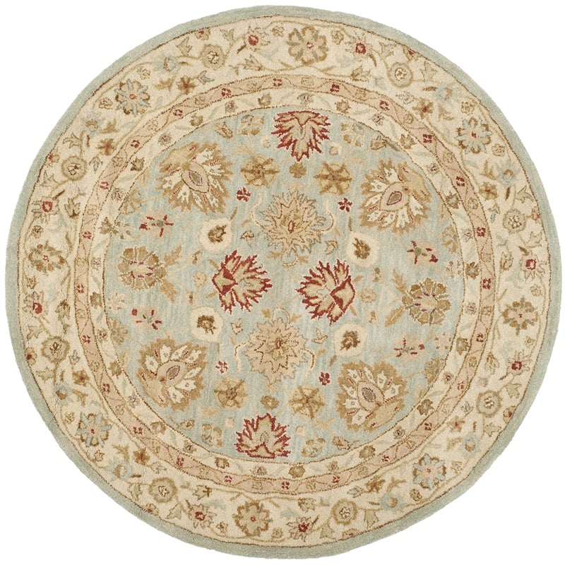 Safavieh Antiquity Grey Blue Traditional Rug - Round 3'6