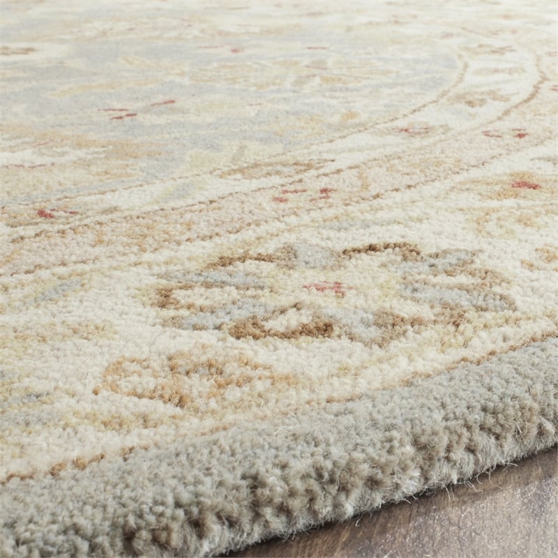 Safavieh Antiquity Grey Blue Traditional Rug - Round 3'6