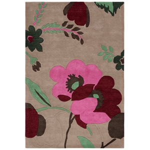 Safavieh Bella 5' X 8' Wool Hand Tufted Rug in Sand / Multi-Color