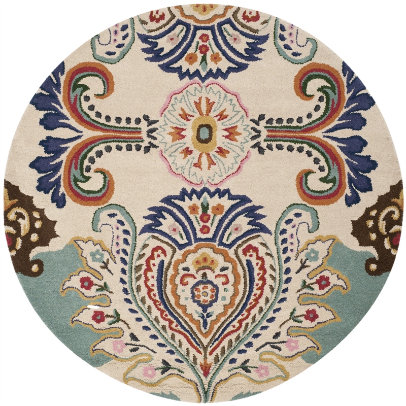 Safavieh Bella Ivory Country Rug - Round 7'