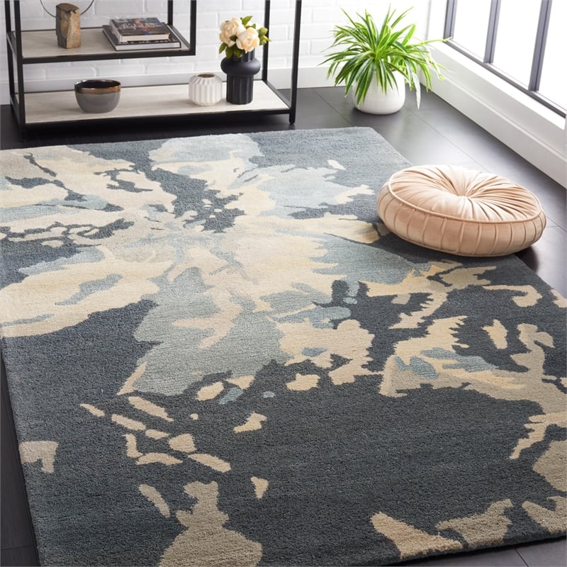 Safavieh Bella Steel Blue Country Rug - 6' x 9'