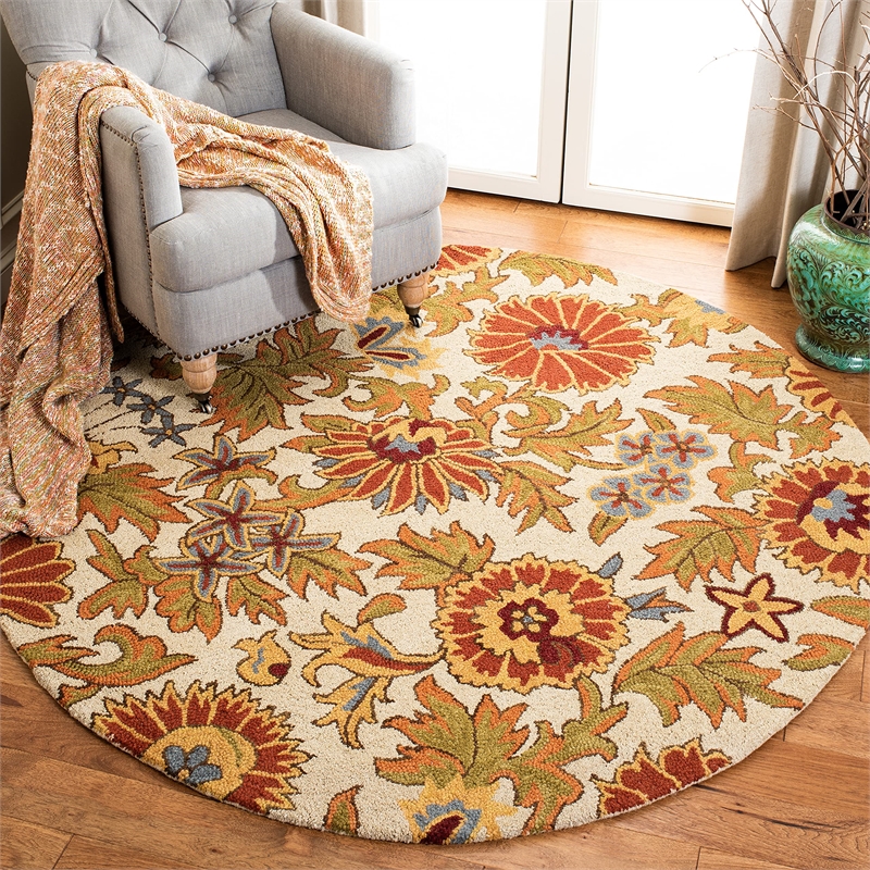 Safavieh Blossom Ivory Country Rug - Round 4'