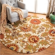 Safavieh Blossom Ivory Country Rug - Round 4'