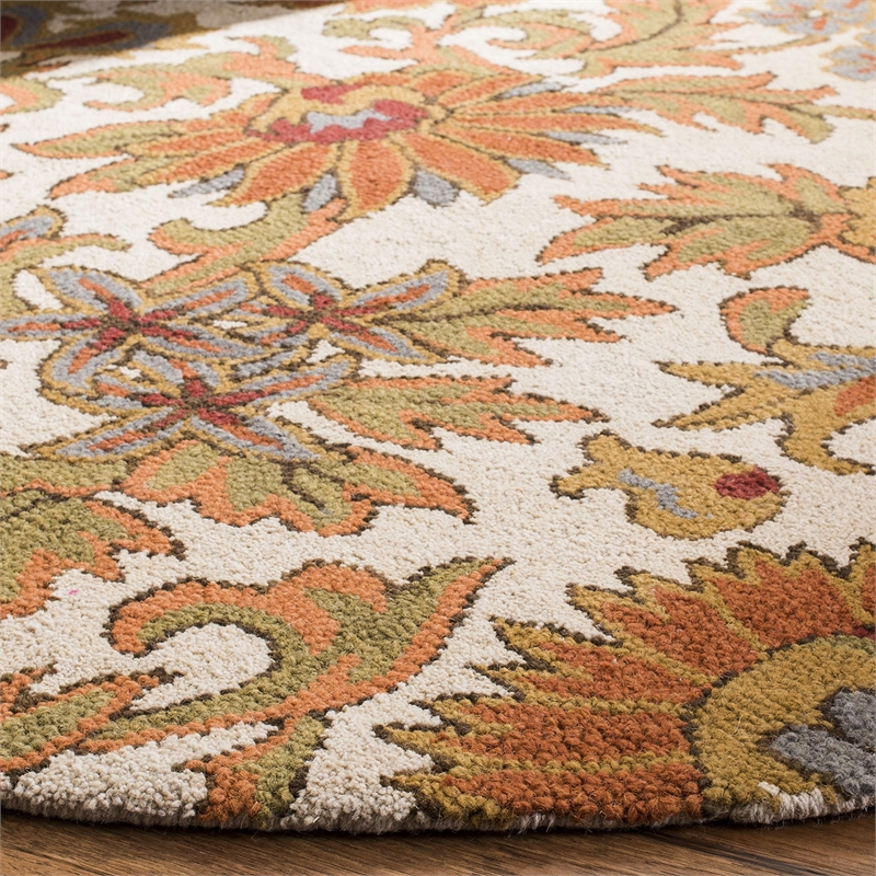 Safavieh Blossom Ivory Country Rug - Round 4'