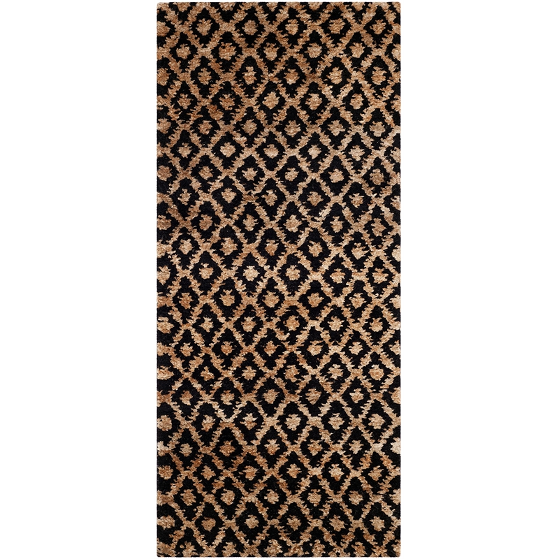 Safavieh Bohemian Black Contemporary Rug - Runner 2'6
