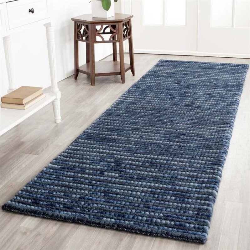 dark blue runner rug