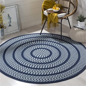 Safavieh Braided Ivory Braided Rug - Round 6'