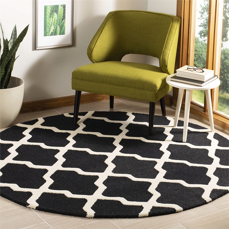 Safavieh Cambridge Black Transitional Rug - Round 4'