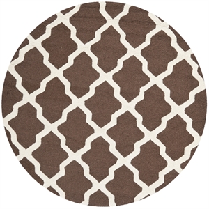 Safavieh Cambridge Dark Brown Transitional Rug - Round 4'