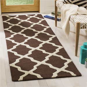 Safavieh Cambridge Dark Brown Transitional Rug - Runner 2'6&quot x 14'