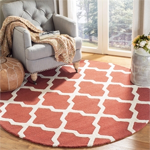 Safavieh Cambridge Rust Transitional Rug - Round 6'
