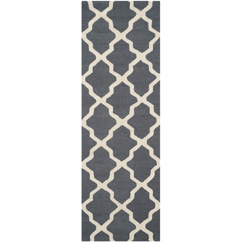 Safavieh Cambridge Dark Grey Transitional Rug - Runner 2'6