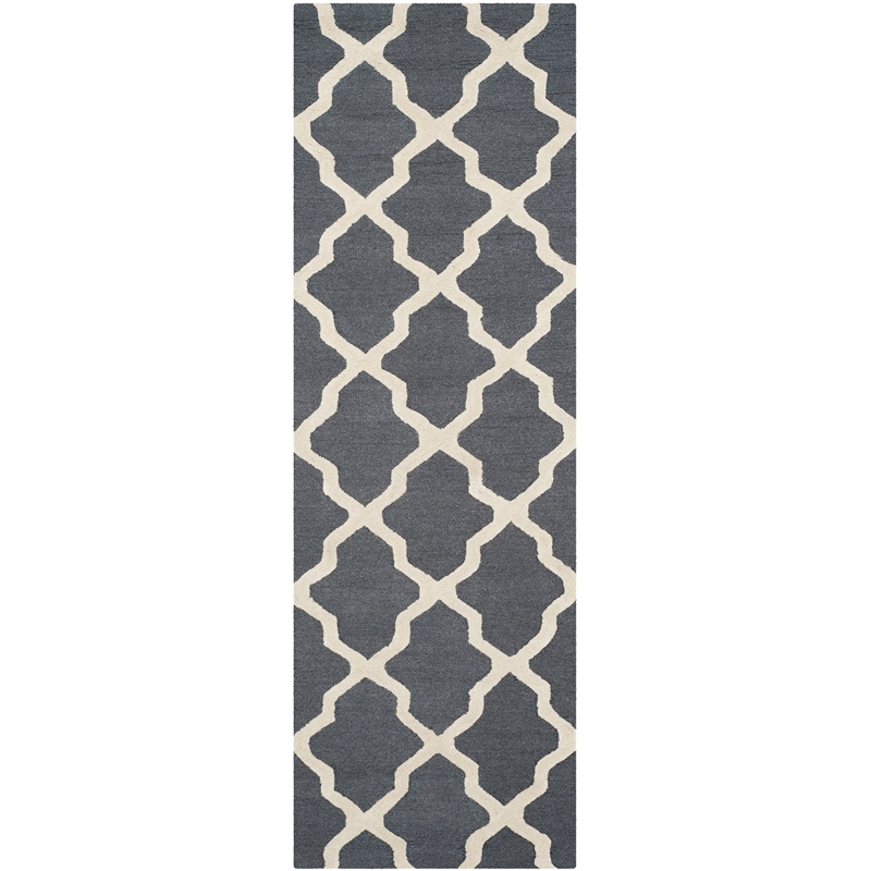 Safavieh Cambridge Dark Grey Transitional Rug - Runner 2'6