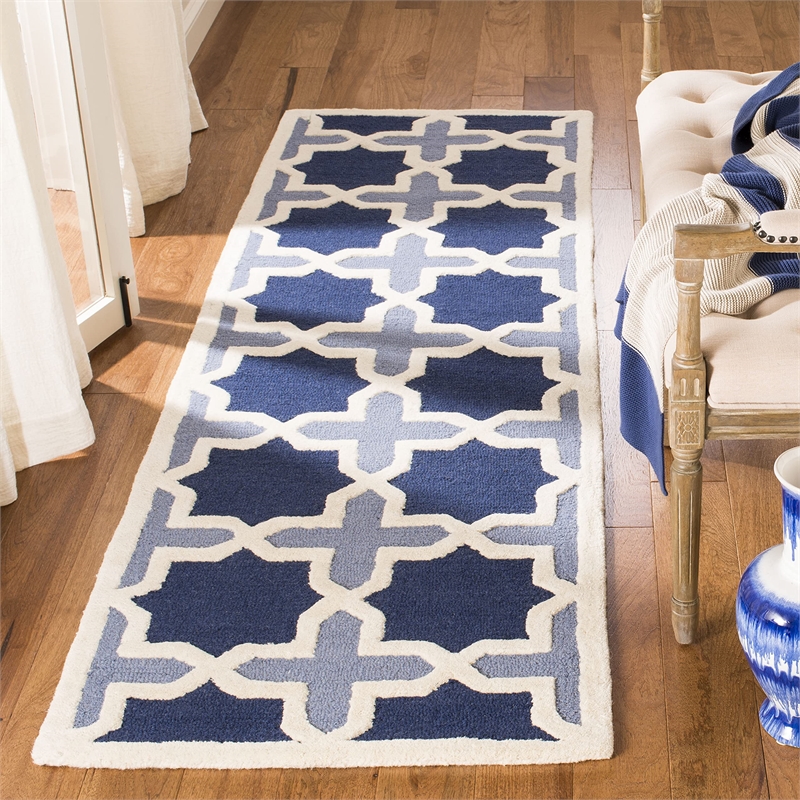 Safavieh Cambridge Light Blue Transitional Rug - Runner 2'6