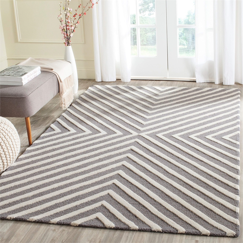Safavieh Cambridge Dark Grey Transitional Rug - 5' x 8'