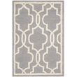 Safavieh Cambridge 2' X 3' Wool Hand Tufted Rug in Silver / Ivory