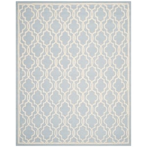 Safavieh Cambridge 11'-0&quot x 15'-0&quot Wool Hand Tufted Rug in Silver / Ivory