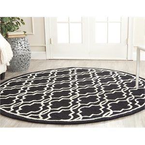 Safavieh Cambridge Black Transitional Rug - Round 6'