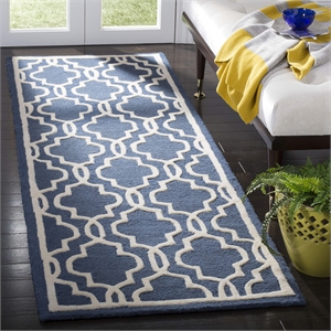 Safavieh Cambridge Navy Transitional Rug - 2'6&quot x 14'