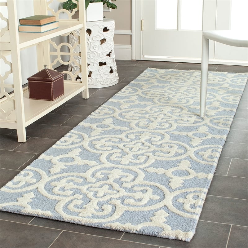 Safavieh Cambridge Light Blue Transitional Rug - Runner 2'6