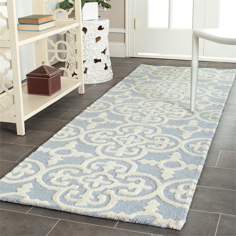 Safavieh Cambridge Light Blue Transitional Rug - Runner 2'6