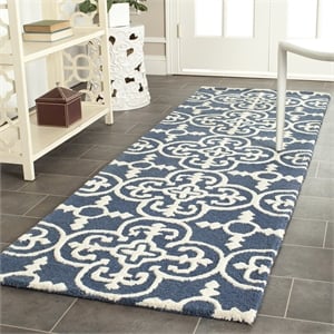 Safavieh Cambridge Navy Transitional Rug - 2'6&quot x 16'