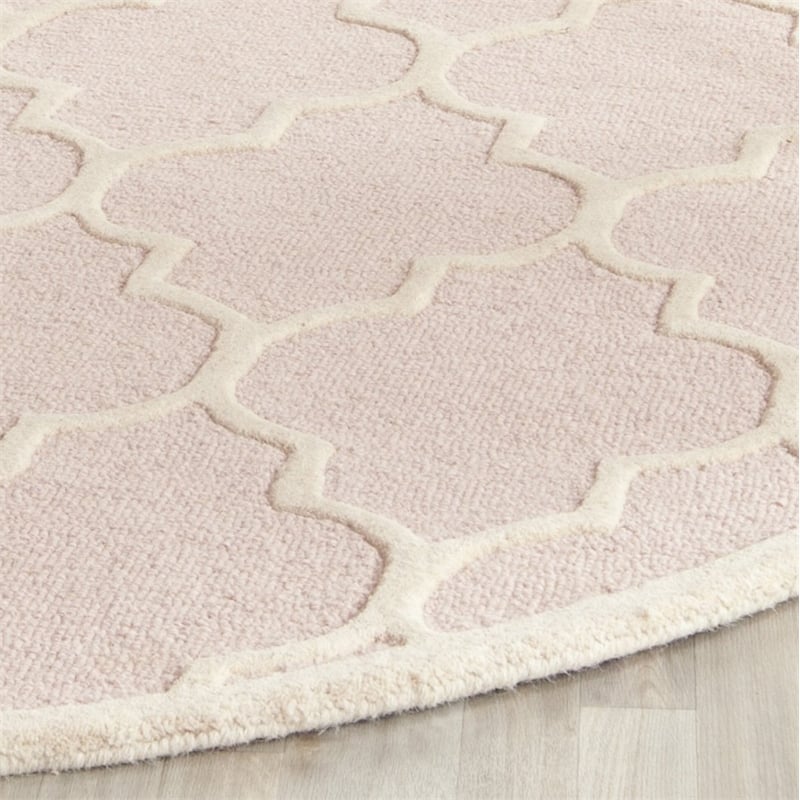 Safavieh Cambridge Light Pink Transitional Rug - Round 6'