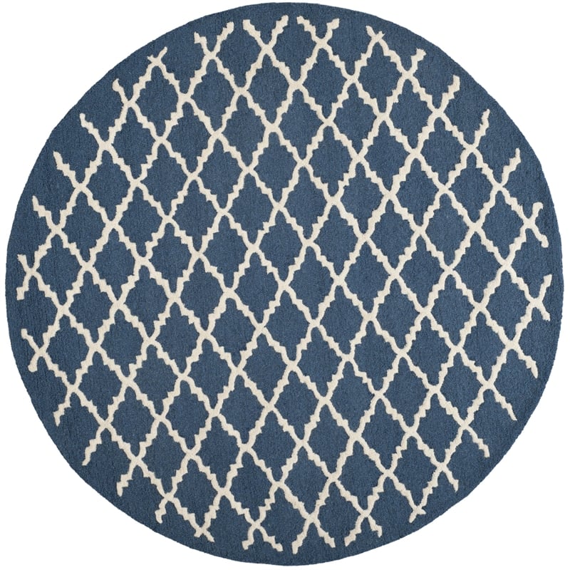 Safavieh Cambridge Navy Transitional Rug - Round 4'