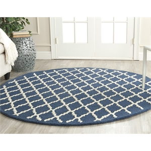 Safavieh Cambridge Navy Transitional Rug - Round 6'