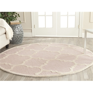Safavieh Cambridge Light Pink Transitional Rug - Round 6'