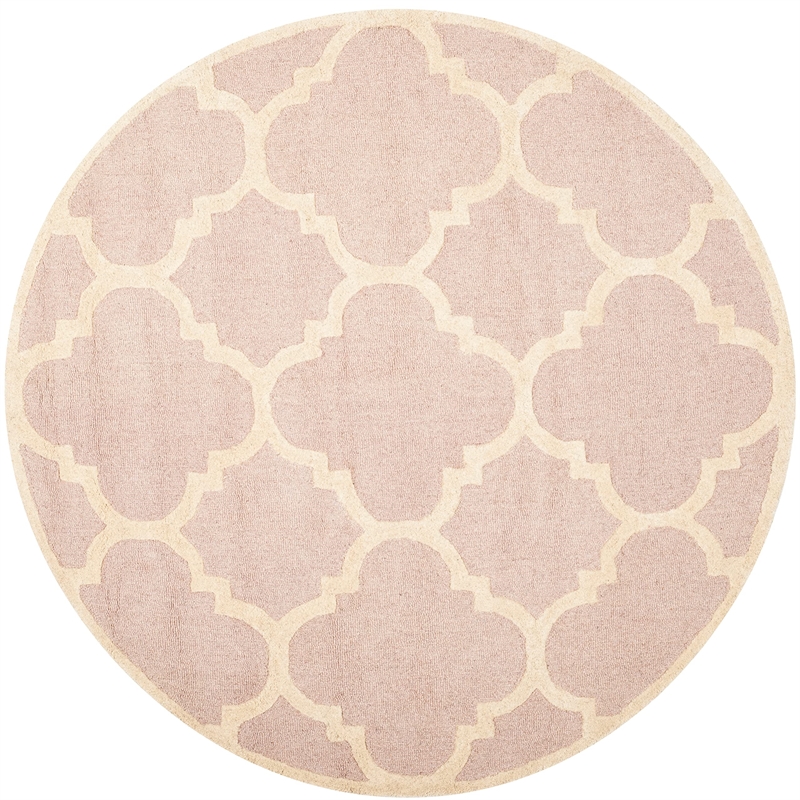 Safavieh Cambridge Light Pink Transitional Rug - Round 6'