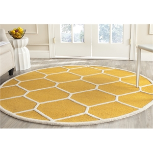 Safavieh Cambridge Gold Transitional Rug - Round 6'