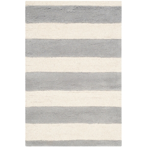 Safavieh Cambridge 2'-0&quot x 3'-0&quot Wool Hand Tufted Rug in Gray / Ivory