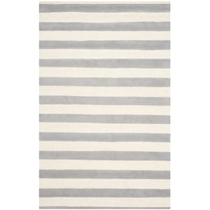 Safavieh Cambridge 5'-0&quot x 8'-0&quot Wool Hand Tufted Rug in Gray / Ivory