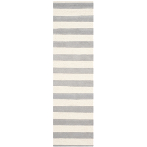 Safavieh Cambridge 2'-6&quot x 8'-0&quot Wool Hand Tufted Rug in Gray / Ivory