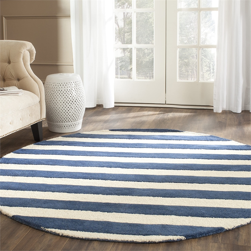 Safavieh Cambridge Navy Transitional Rug - Round 6'