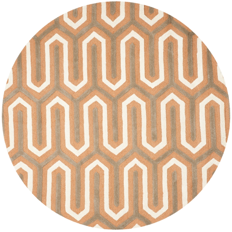 Safavieh Cambridge Orange Transitional Rug - Round 6'