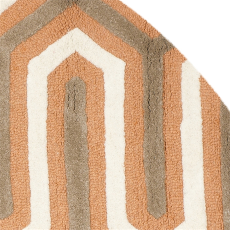 Safavieh Cambridge Orange Transitional Rug - Round 6'