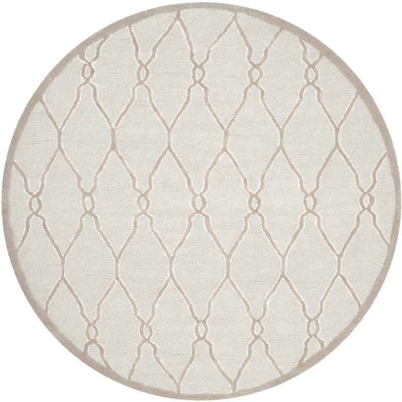 Safavieh Cambridge Light Grey Transitional Rug - Round 6'