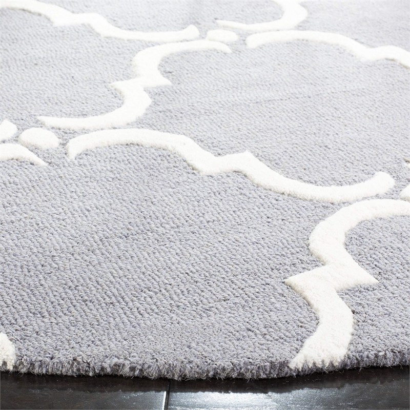 Safavieh Cambridge Dark Grey Transitional Rug - Round 8'